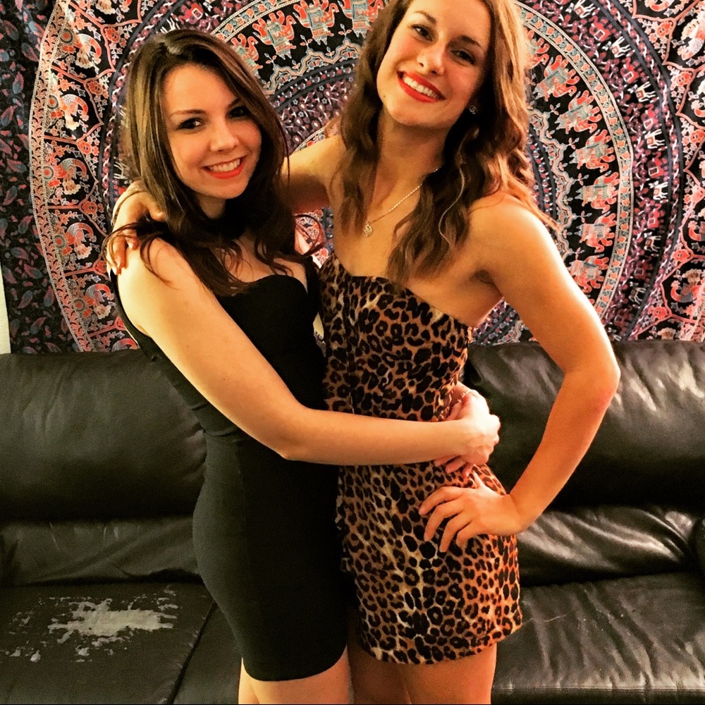 Express Sweetheart Neckline Cheetah Romper